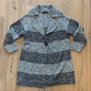 VANDANA Cozy One-Button Long Cardigan